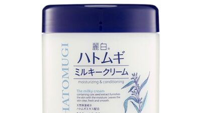Kem dưỡng ẩm và làm sáng da – REIHAKU HATOMUGI MILKY CREAM (300g) 熊野油脂 麗白 ハトムギ ミルキークリーム