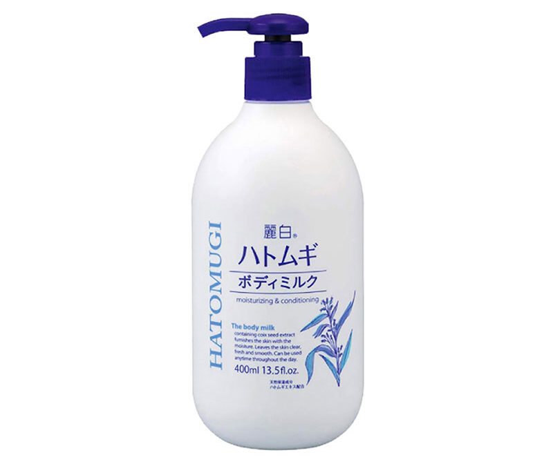 Sữa dưỡng thể ban đêm làm trắng da – REIHAKU HATOMUGI BODY MILK (400ml) 熊野油脂 麗白 ハトムギ ボディミルク