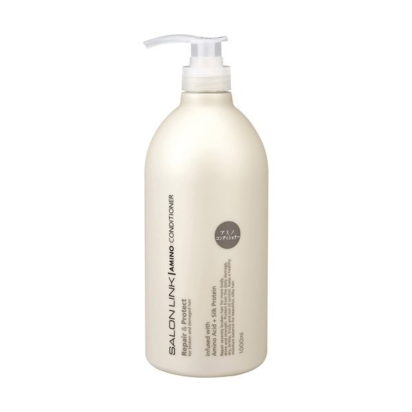 Dầu xả phục hồi tóc khô xơ – SALON LINK AMINO CONDITIONER (1000ml) 熊野油脂 サロンリンク アミノ コンディショナー