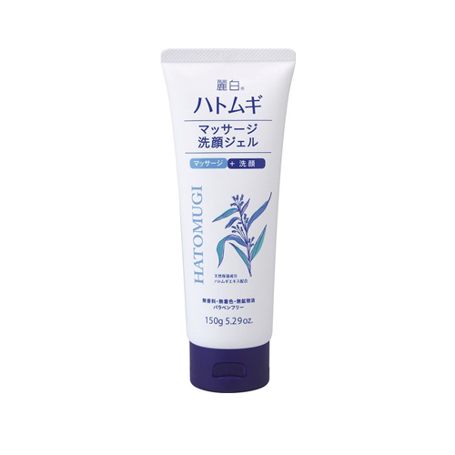 Gel rửa mặt làm sạch sâu và massage nâng cơ mặt – REIHAKU HATOMUGI MASSAGE FACE WASH GEL (150g) 熊野油脂 麗白 ハトムギ マッサージ 洗顔ジェル