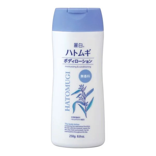 Lotion dưỡng thể ban đêm (Không mùi) – REIHAKU HATOMUGI BODY LOTION (250g) 熊野油脂 麗白 ハトムギ ボディローション 無香料タイプ