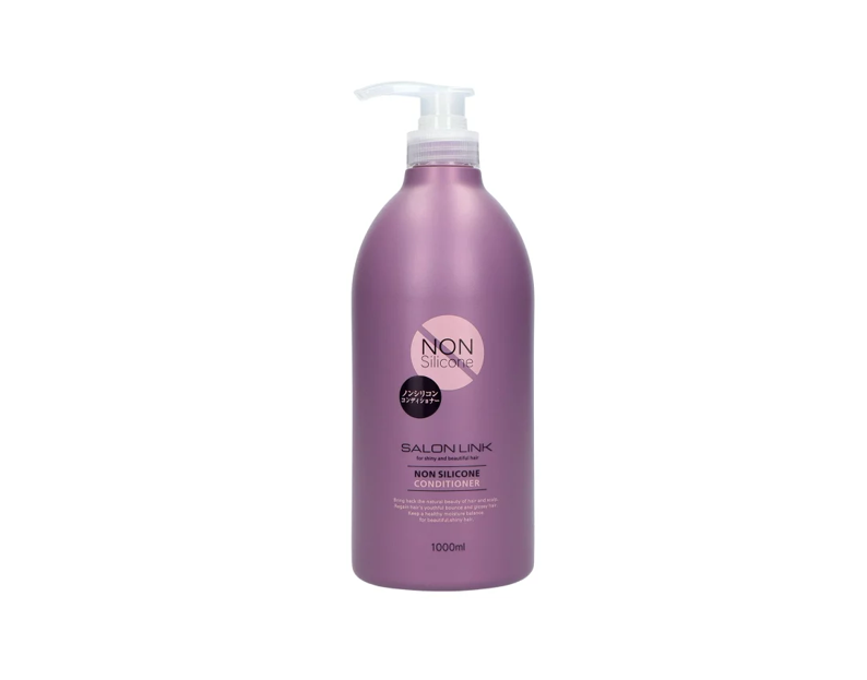 Dầu xả siêu dưỡng không chứa Silicone – SALON LINK NON SILICONE CONDITIONER (1000ml) 熊野油脂 サロンリンク ノンシリコン コンディショナー
