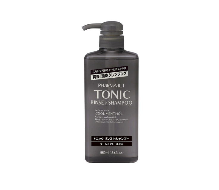 Dầu gội xả bạc hà mát lạnh – PHARMAACT TONIC RINSE IN SHAMPOO (550ml) 熊野油脂 ファーマアクト トニック リンス イン シャンプー