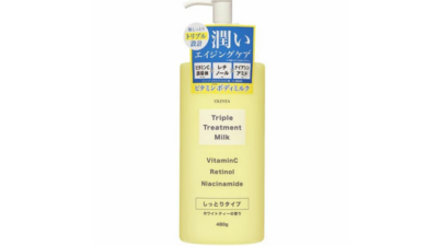 Sữa dưỡng thể dưỡng da sáng mịn và ẩm mượt – OLEVEA TRIPLE TREATMENT MILK VITAMIN (480g) 東京アロエ オーレヴェアト トリプルトリートメント ミルク