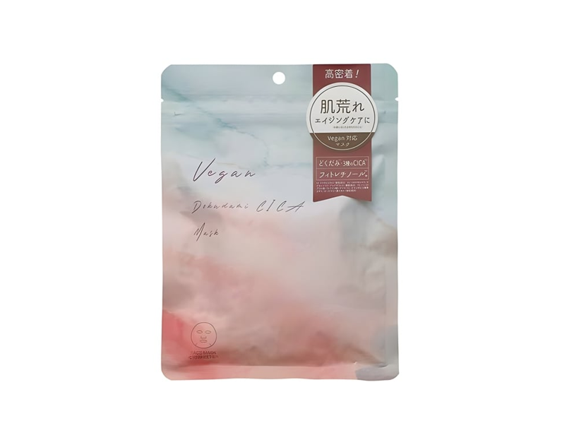 Mặt nạ dưỡng da chiết xuất thuần thực vật – YUGA VEGAN DOKUDAMI CICA MASK (10 Sheets) イヴ ユーガ ヴィーガン ドクダミ シカ マスク
