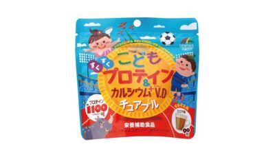 Kẹo nhai Unimat Riken bổ sung Vitamin D, Protein & Canxi cho bé vị Cacao – PROTEIN&CALCIUM + VITAMIN D CHEWABLE TABLET FOR KIDS (90 Pieces) ユニマット リケン こども プロテイン&カルシウム + V.D チュアブル ココア味