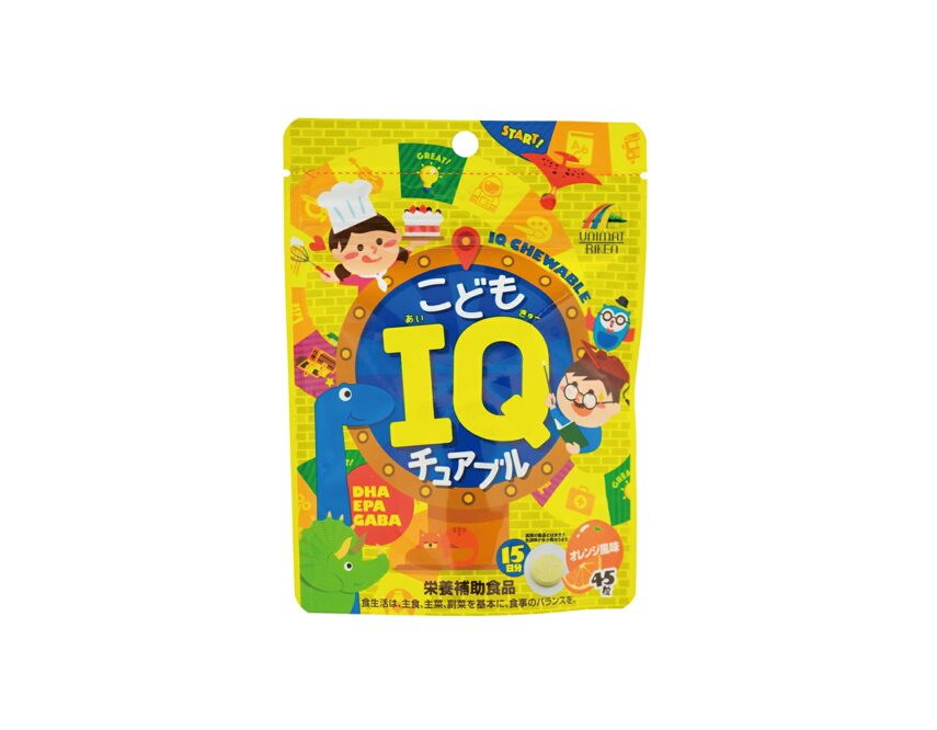 Kẹo nhai Unimat Riken bổ sung IQ và DHA cho bé vị cam – IQ CHEWABLE FOR KIDS (45 Tablets) ユニマット リケン こども IQ チュアブル オレンジ風味