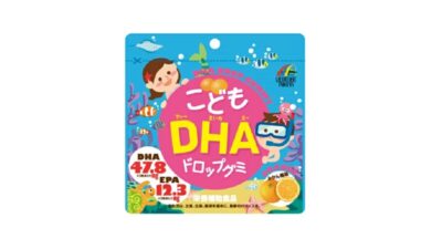 Kẹo dẻo Unimat Riken bổ sung DHA và EPA cho bé vị quýt – DHA DROP GUMMY FOR KIDS ORANGE FLAVOR (90 Pieces) ユニマット リケン こども DHA ドロップ グミ みかん味